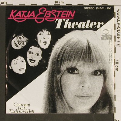 Ebstein,Katja: Theater / Getrennt von Tisch u.Bett, Ariola (101 551-100), D, 1980 Typ: 7" Best.-Nr.: T554 Preis: 2,50 Euro