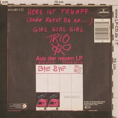 Trio: Herz Ist Trumpf / Girl Girl Girl, Mercury(814 487-7), D, 1983 - 7inch - T5570 - 3,00 Euro