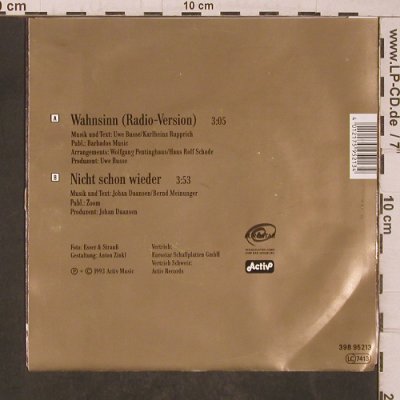 Sheer,Ireen: Wahnsinn / Nicht schon wieder, Activ Music(398 95213), D, m-/vg+, 1993 - 7inch - T5579 - 4,00 Euro