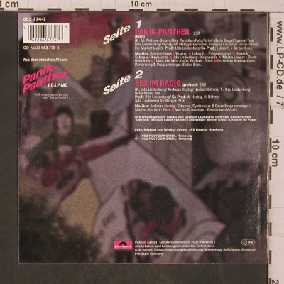 Lindenberg,Udo: Panik-Panther, Polydor(863 774-7), D, 1992 - 7inch - T5588 - 5,00 Euro