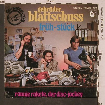 Gebrüder Blattschuss: Früh-Stück / Ronnie Rakete.,m-/vg+, Hansa(101 023-100), D,toc, 1979 - 7inch - T5613 - 3,00 Euro