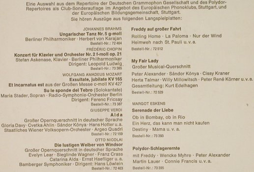V.A.Zauber der Musik: Promo, Hörproben, Freddy,Eskens..., D.Gr./Polydor(42 045), D, DSC, 1966 - EP - T822 - 2,00 Euro