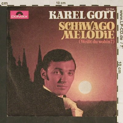 Gott,Karel: Schiwago-Melodie (Sunset Sleeve), Polydor(52 794), D, 1967 - 7inch - T847 - 3,00 Euro