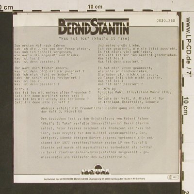 Stantin,Bernd: Was Ist Los, Nature(0030.258), D, 1980 - 7inch - T918 - 3,00 Euro