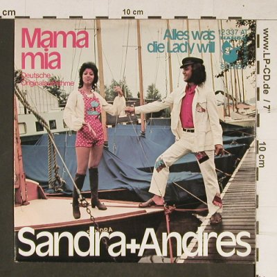 Sandra & Andres: Mama mia (nicht der ABBA-Song!), Hansa(12 337 AT), D,  - 7inch - T968 - 2,00 Euro