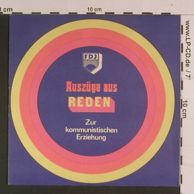 FDJ - Auszüge aus Reden: Zur kommunistischen Erziehung, Litera (5 60 118), DDR Typ: 7" Best.-Nr.: S8123 Preis: 4,00 Euro