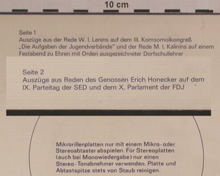 FDJ - Auszüge aus Reden: Zur kommunistischen Erziehung, Litera(5 60 118), DDR,  - 7inch - S8123 - 4,00 Euro