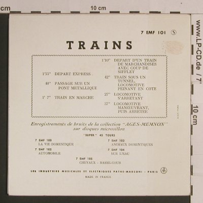 Bruitage Cinema - Vol.2: Trains, 7 Tr., La Voix De Son Maitre (7 EMF 101), F Typ: EP Best.-Nr.: S8332 Preis: 4,00 Euro