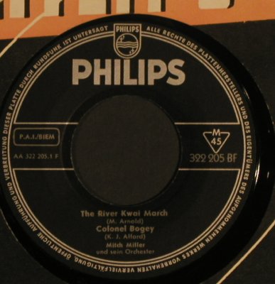 Miller,Mitch - Colonel Bogey: River Kwai March / Hey Little Baby, Philips (322 205 BF), D FLC Typ: 7" Best.-Nr.: S8337 Preis: 2,50 Euro