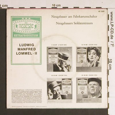 Lommel,Ludwig Manfred: Lommel 2, m-/vg+, Odeon (O 41 359), D Typ: 7" Best.-Nr.: S8669 Preis: 3,00 Euro