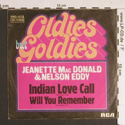 Mac Donald,Jeanette & Nelson Eddy: Indian Love Call-Will you remember, RCA (26.11303), D Typ: 7" Best.-Nr.: S8684 Preis: 2,50 Euro