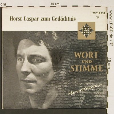 Caspar,Horst: Zum Gedächnis, Wort und Simme, Telefunken(TSF 13 010), D, m-/vg+,  - EP - S8882 - 3,00 Euro