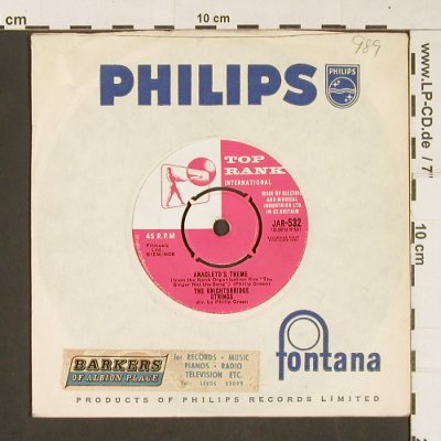 Knightsbridge Strings: Amagleto's Theme/The Singer not t.s, Top Rank (JAR-532), UK, 1961 Typ: 7" Best.-Nr.: S9800 Preis: 5,00 Euro