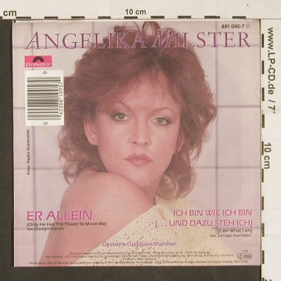 Milster,Angelika: Er Allein / Ich bin wie ich bin.., Polydor(881095-7), D, 1984 - 7inch - S9864 - 2,50 Euro