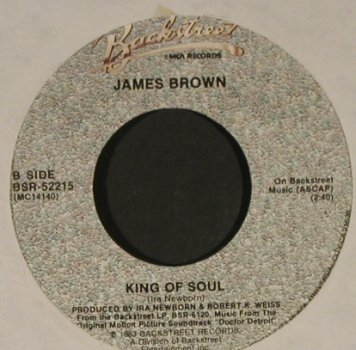 Doctor Detroit: Devo/James Brown:King of Soul, Backstreet,Promo stol (BSR-52215), US,LC, 1983 Typ: 7" Best.-Nr.: T1025 Preis: 2,50 Euro