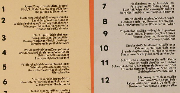 Listen The Birds  4: So singen die Vögel, H.A.Traber, EPHT 9, D Typ: EP Best.-Nr.: T1150 Preis: 4,00 Euro