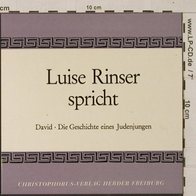 Rinser,Luise - spricht: David-Geschichte eines Judenjungen, Christophorus (CV 73 001), D Typ: 7" Best.-Nr.: T1268 Preis: 5,00 Euro