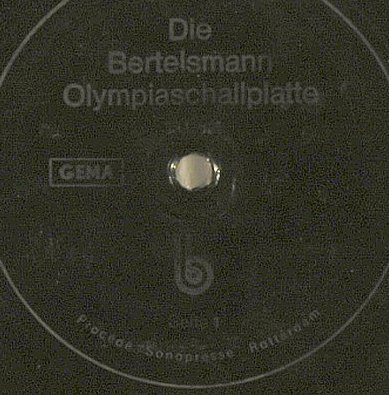 Olympiaschallplatte - Bertelsmann: München XX  - 33 rpm, No Cover, Bertelsmann (SHCL 1526 (?)), D, 1972 Typ: Flexi Best.-Nr.: T1888 Preis: 5,00 Euro
