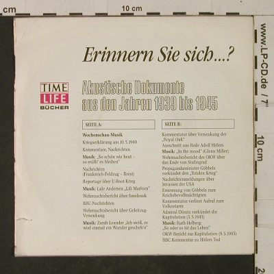 V.A.Original Ton-Dokumente: aus der Zeit 1939-1945, 33rpm, Time Life Bücher, D, m /vg+ Typ: 7" Best.-Nr.: T2050 Preis: 2,50 Euro
