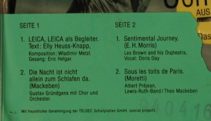 V.A.Musikalische Schnapp-Schüsse: a.d.30ger,Das Vor-Bild heißt Leica, Leitz /Teldec(940416), D,  - P7" - T2052 - 5,00 Euro