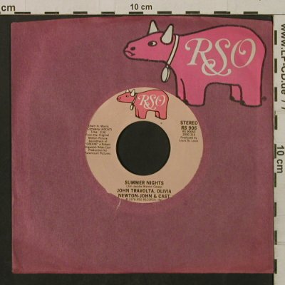 Grease:John Travolta/O. Newton-John: SummerNights/L.St.Louis: R'n'Rparty, RSO (RS 906), US, FLC, 1978 Typ: 7" Best.-Nr.: T2221 Preis: 3,00 Euro