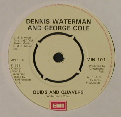 Waterman,Dennis & Cole,George: What Are We Gonna Get 'er Indoors?, EMI (MIN 101), UK, LC, 1983 Typ: 7" Best.-Nr.: T2729 Preis: 2,50 Euro