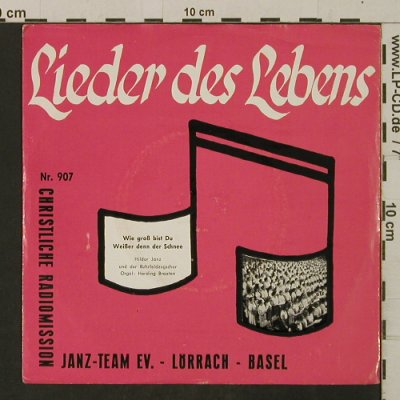 Janz,Hildor  u.d.Ruhrfeldzugchor: Wie groß bist du-Harding Braaten, Lieder des Lebens (907), D Typ: 7" Best.-Nr.: T2862 Preis: 3,00 Euro