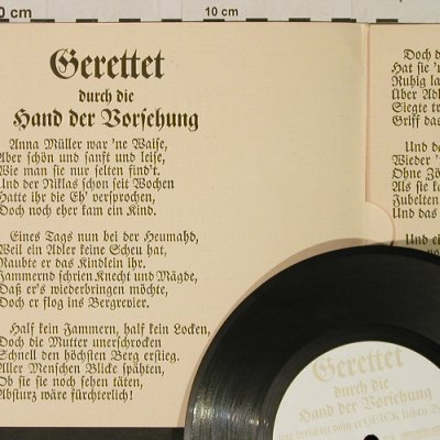 Gerettet durch d.Hand d.Vorsehung: oder Die Nacht der Mutterliebe, er Quick liche Bote, D,33rpm Typ: Flexi Best.-Nr.: T2868 Preis: 4,00 Euro