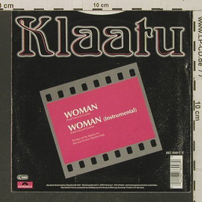 Tatort - Tödlicher Treff: Woman / Inst. By Klaatu, Polydor (887 899-7), D, 1988 Typ: 7" Best.-Nr.: T3247 Preis: 3,00 Euro