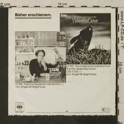 Watership Down - Art Garfunkel: Bright Eyes, CBS (6947), D, 1978 Typ: 7" Best.-Nr.: T3733 Preis: 2,50 Euro