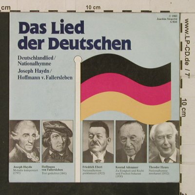 Das Lied der Deutschen: Die Geschichte,Gerhard Löwenthal, Konservative Aktion (A-8141), D, 1983 Typ: 7" Best.-Nr.: T3854 Preis: 3,00 Euro