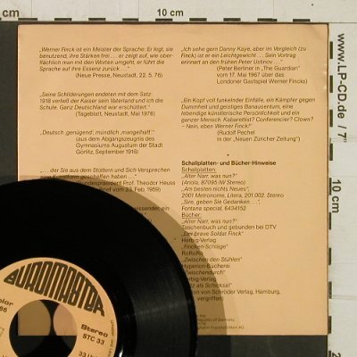 Finck,Werner: Kraft durch Freude, 33rpm, Euromaster/Lufthansa (S.786), D, 1976 Typ: 7" Best.-Nr.: T4048 Preis: 7,50 Euro