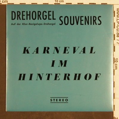 V.A.Drehorgel-Souvenirs: 45er-Bacigalupo-Drehorgel, Curt Baum (BAU 102), D Typ: 7" Best.-Nr.: T4940 Preis: 4,00 Euro