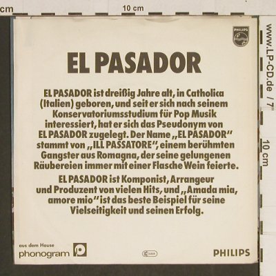 Vorstadtkrokodile - El Pasador: Amada Mia Amore Mio, Philips (6198 159), D Typ: 7" Best.-Nr.: T529 Preis: 4,00 Euro