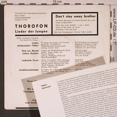 Autonome Jugendschaft/M.Adler: Don't stay away brother+3,vg+, Thorofon Nr.4 (T 72 843), D Typ: EP Best.-Nr.: T5395 Preis: 6,00 Euro