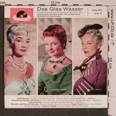Das Glas Wasser: Gustaf Grünggens,Lilo Pulver..., Polydor (21 086 EPH), D, 1960 Typ: EP Best.-Nr.: T5401 Preis: 5,00 Euro