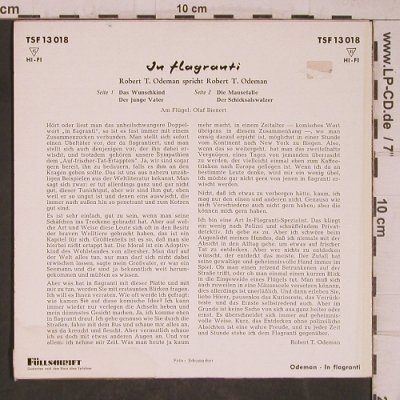 Odeman,R.T. spricht R.T.Odeman: In flagranti, vg+/vg+, Telefunken (TSF 13 018), D Typ: EP Best.-Nr.: T5404 Preis: 3,00 Euro
