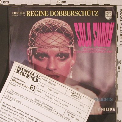 Solo Sunny: Regine Dobberschütz, m-/vg+, Philips (6005 026), D, Facts, 1979 Typ: 7" Best.-Nr.: T5532 Preis: 15,00 Euro
