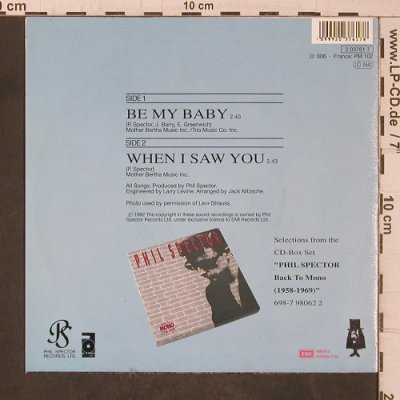 Ronettes: Be My Baby, EMI (2 03761 7), UK, 1992 Typ: 7" Best.-Nr.: T5580 Preis: 3,00 Euro