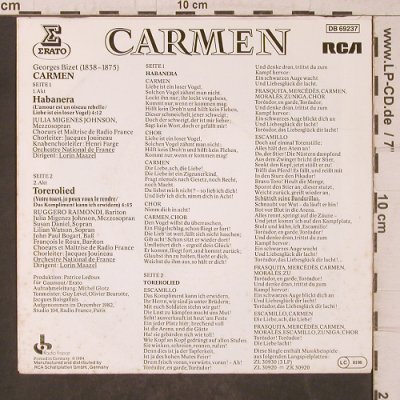 Carmen: Carmen,Julia Migenes, m-/vg+, RCA Erato(DB 69237), D,Promo,  - 7inch - T5608 - 4,00 Euro