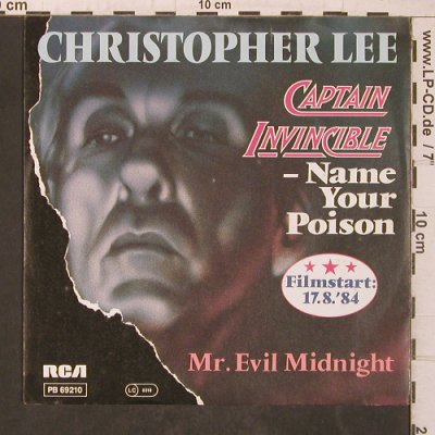 Lee,Christopher: Captain Invincible,Name your poison, RCA(PB 69210), D, 1984 - 7inch - T5648 - 14,00 Euro