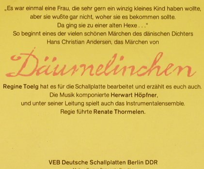 Däumelinchen, H.C. Andersen: Däumelinchen, Litera(5 60 087), DDR,  - 7inch - T668 - 3,00 Euro