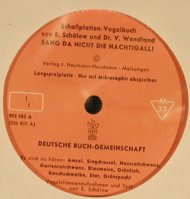 Sang da nicht die Nachtigall?: 2 Flexis, 33 rpm, no Cover, Dt. Buch-G(092 583/4), D,  - 7inch - T719 - 2,50 Euro