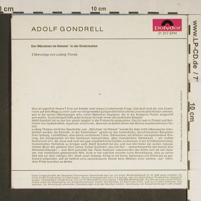Der Münchner im Himmel: Adolf Gondrell,2 Monol. LudwigThoma, Polydor(21 317), D, 1969 - 7inch - T736 - 4,00 Euro