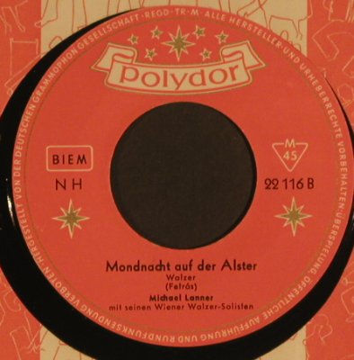 Lanner,Michael-WienerWalzerSolisten: KuckucksWalzer,Mondnacht a.d.Alster, Polydor(22 116), D, LC, 1956 - 7inch - S8338 - 3,00 Euro