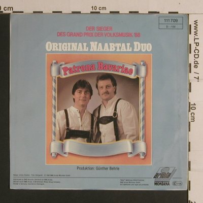 Original Naabtal Duo: Patrona Bavariae, Ariola(111 709), D, 1988 - 7inch - S8361 - 2,50 Euro