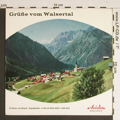 V.A.Grüße vom Walsertal: Walsertal-Buam...Rudi Knabl, Ariola(36 336 C), D,  - 7inch - S8444 - 3,00 Euro