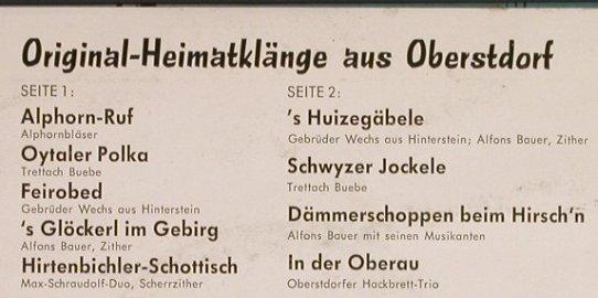 V.A.Original Heimatklä. a.Obersdorf: Alphornbläser-Obersd.Hackbrett-Trio, Philips(423 554 PE), D.Mono, 1964 - 7inch - S8470 - 4,00 Euro
