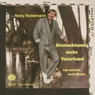 Rickermann,Ricky: Deutschland mein Vaterland, Zillerola(48811), D,  - 7inch - S9260 - 3,00 Euro
