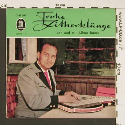 Bauer,Alfons: Frohe Zitherklänge, vg+/m-, Odeon(41 003), D,  - EP - S9477 - 3,00 Euro